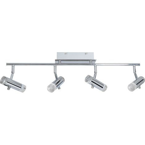 Plafonnier LED Design 66 cm Applique Murale Métal Chromé et Acrylique Blanc Chaud 1300 lm - PANGIVO (1/5)