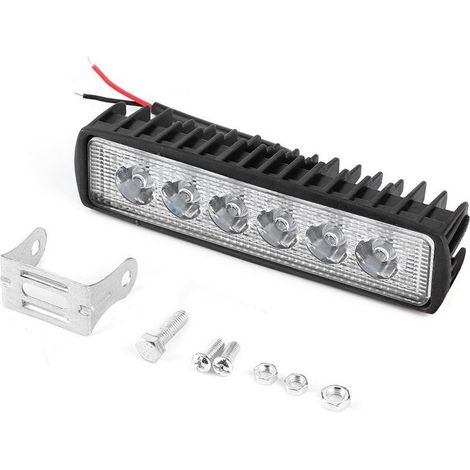 18W 800LM Travail Lumière 6LED Brouillard Lampe Bar pour Moto Hors Route Camion De Voiture (1/5)