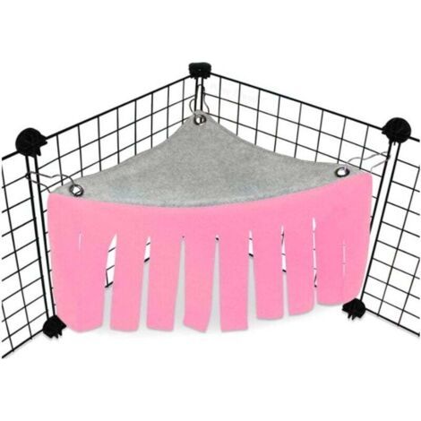 Tente Hamster Tente Hamac Cochon d'Inde Petit Animal Hamster Tente Hamac Caché pour Lapin Pet Cachette Cage Accessoires Cachette Coin Tente pour Petits Animaux Hideout pour Hérisson, Rat, Furet Rose