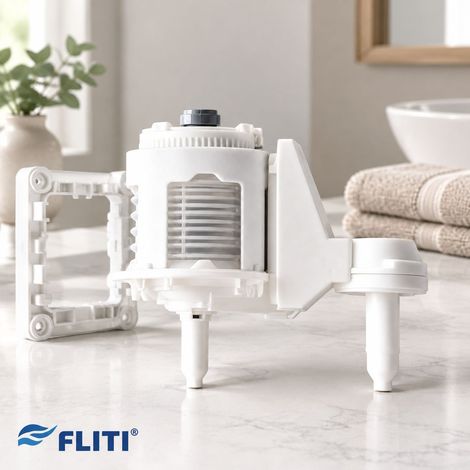 Kit réparation bouton-poussoir GROHE pneumatique Plastique Compatible Skate Air/Cosmopolitan WC encastré (1/5)