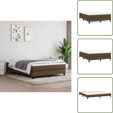 Boxspringbett mit Matratze Dunkelbraun 160x200 cm Stoff - Boxspringbett - Doppelbett - Bettenrahmen - Matratze - Matratzenauflage
