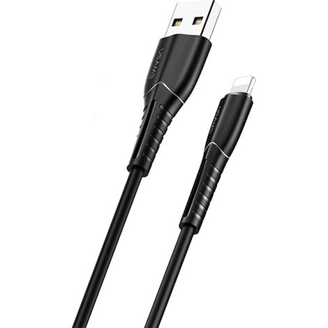 USAMS Lightning-Kabel 1 m Schnellladekabel Schwarz