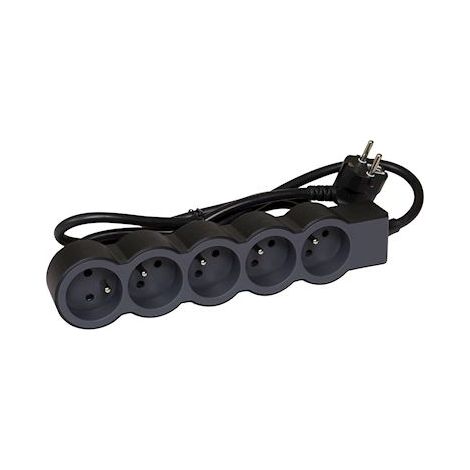 Multiprise Fb 5x2p+t Standard 3m 1.5mm² Noir - Legrand