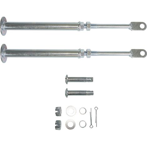 Set di supporti Biketec per rampe di accesso in alluminio BTRAMP1 BTRAMP2, colore argento.