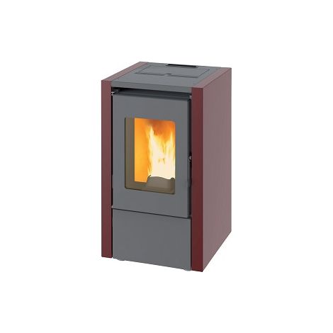 Azura Home Design – Poêle à granulés 6 kW – Évacuation fumée diamètre 80mm – Capacité trémie 11kg – Rendement 89,3% – Programmable silencieux