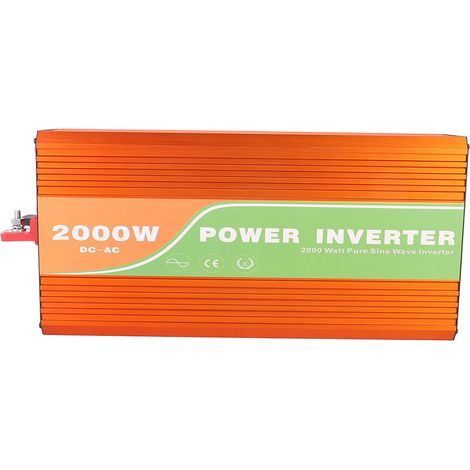 Onduleur solaire pour voiture 2000 W à onde sinusoïdale pure haute fréquence, tension de sortie 220 V/12 V (1/5)