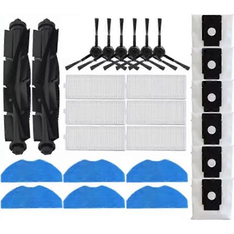 26 pour 360 S8 Plus / EZVIZ RE4 Plus / RE5 Plus / RC3 Plus Accessoires Roller Side Brosse HEPA Filtre Serpillière Sac à poussière (1/5)