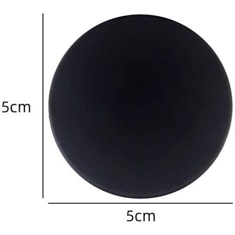 1 pièce butoir de porte en silicone, amortisseur mural rond noir 5 cm, protection silencieuse pour portes intérieures