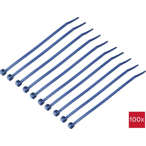 TRU COMPONENTS TC-12533344  Kabelbinder 150 mm 3.6 mm Blau Metall detektierbar 100 St.