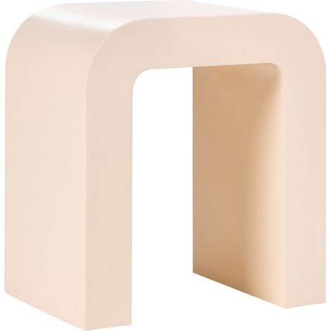 Table d'Appoint Scandinave Moderne en MDF Meuble de Salon Beige Clair Enid
