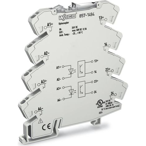 WAGO Relè optoaccoppiatore 857-1494 0.1 A Tens.comm.max: 60 V/DC 1 pz. (1/4)