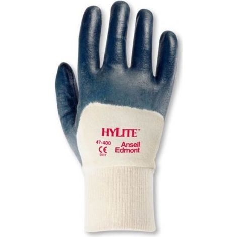 ANSELL 47-400 Gr.08 HYLITE Teilbeschichtet, Strickbund Nitril-Handschuh (1/2)