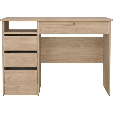 FunctionPlus Schreibtisch 1 Ablage, 4 Schubladen Eichen-Dekor. (1/5)