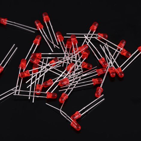 500 Stück 3mm LEDs Weiß Gelb Rot Blau Grün - Sortimentsset mit Dioden für DIY-Projekte (1/5)