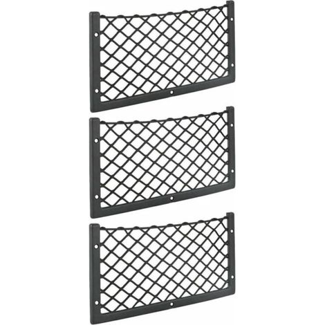 Kartokner - Lot de 3 filets de rangement pour voiture - 36 x 18 cm - Haute élasticité, filet de rangement pour bagages, magazines - T4 T5 T6 - Pour van, caravane, camping-car, camion sunflower (1/2)