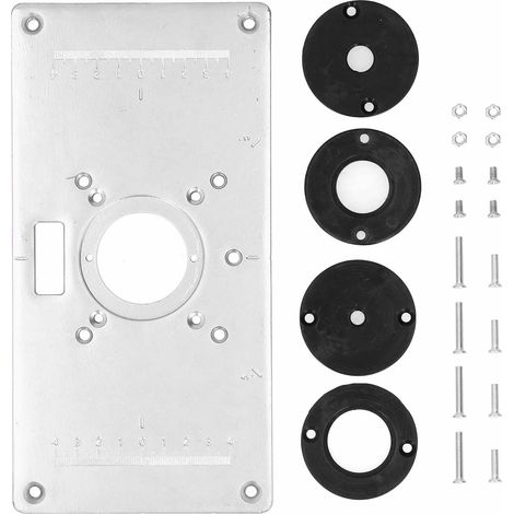 Plaque d'insertion en alliage d'aluminium pour table de défonceuse, accessoire menuiserie professionnel (1/5)