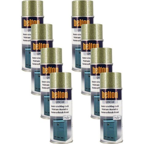 Lot de 8 bombes de peinture - Vert martelé - Belton - 400 ml