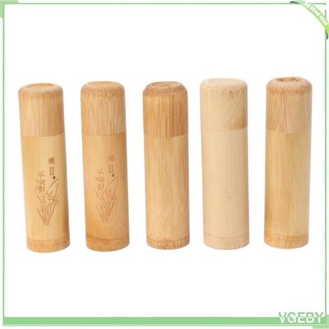 Boîte à thé - FAFEICY - Lot de 5 - Bambou 12 cm - Avec couvercle - Multifonction (1/5)