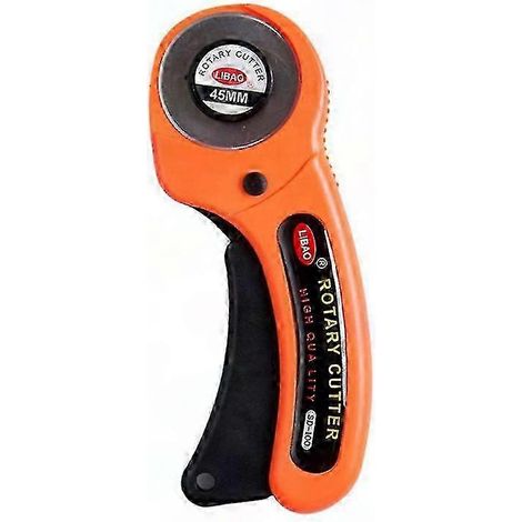 Cutter rotatif professionnel 2024, couteau à roulette pour cuir et tissu, lame circulaire pour patchwork, manche ergonomique pour découpe précise, outil de bricolage multifonction. (1/5)
