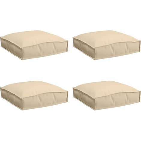 Coussin pour assise de palette 4 pcs,Coussins d'extérieur Beige 40 x 40 x 8 cm CFW253573 (1/5)