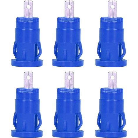 100 Prises Banane Douille Connecteur 4mm Bague de Sécurité Nickel Cuivre Adaptateur Borne, Lot de 100, Bleu (1/5)