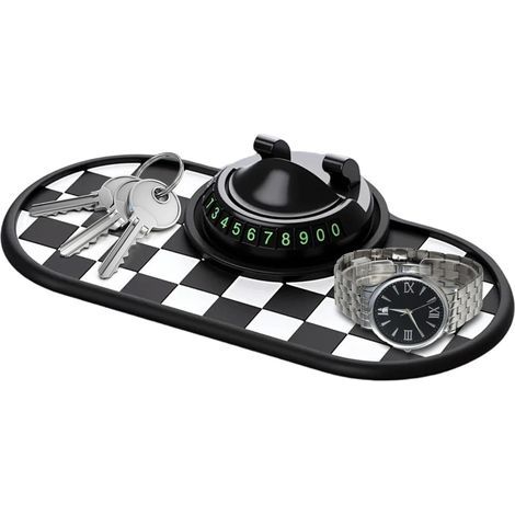 Tapis De Téléphone Antidérapant pour Voiture - Support téléphone Rotatif à 360 degrés Tapis Multifonction pour Tableau de Bord,Adapté À Intérieur Auto Berline Camion Lunettes Clés Et Gadgets (1/5)