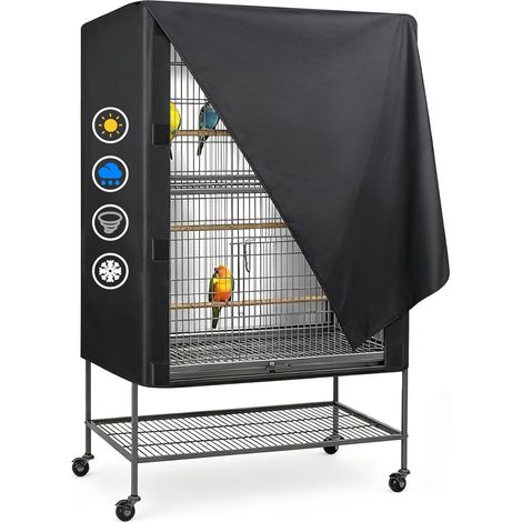 Cage de nuit pour oiseaux, 33×23×41 pouces, cage étanche et durable convenant aux perroquets et aux perruches à longue queue.