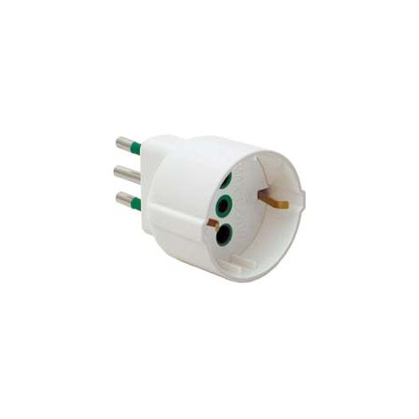 ADATTATORE SCHUKO 2 POLI + TERRA 10A BIANCO- - bianco 82120 - 5 pezzi FANTON