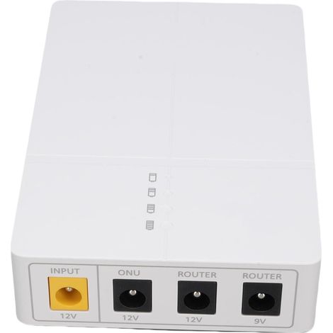 Mini onduleur de Secours, 6000mAh Alimentation sans Interruption pour routeur, Modem, caméra de sécurité avec entrée AC Sortie USB DC 9V 12V téléphone, lumière LED (1/5)