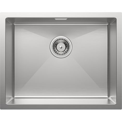Auralum Lavello da Cucina 1 Vasca 55 x 44 cm Lavello Incasso in acciaio Inox Spazzolato con Troppopieno e Sifone, Senza Piombo, Protezione Ambientale (1/5)