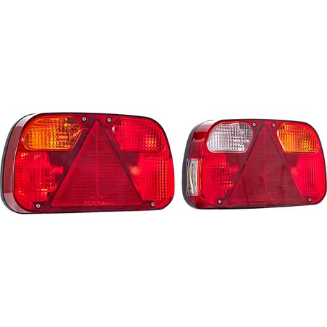 Mophorn Kit de Feux de Remorque 2 Pièces, Feux Multifonctions 12 V pour Arrière, Stop, Clignotant, Plaque d'Immatriculation, Recul et Antibrouillard, Éclairage Étanche avec Faisceau de Câbles