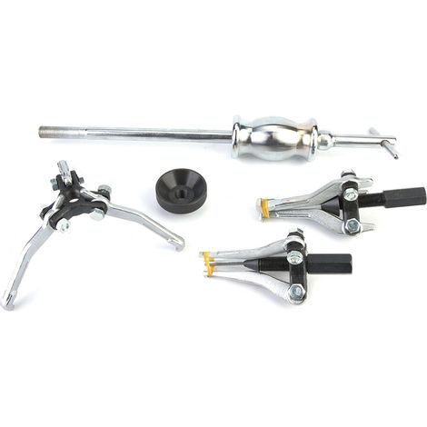 Lot de 5 extracteurs de roulements à engrenages interne/externe en acier au carbone, kit de démontage avec masse coulissante (1/5)