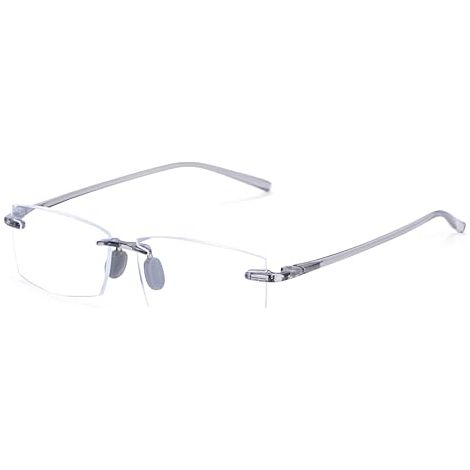 Lunettes de lecture sans monture, confortables et légères, pour hommes et femmes, bloquant la lumière bleue, pour ordinateur. (1/5)