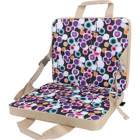Tapis de siège pliable épais pour camping, pique-nique et loisirs en plein air, modèle enfant, motif coloré, violet
