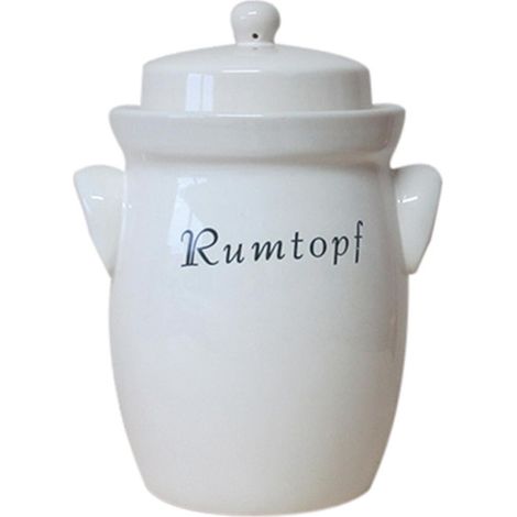 Rumtopf aus Keramik Farbe beige, 5,0 l