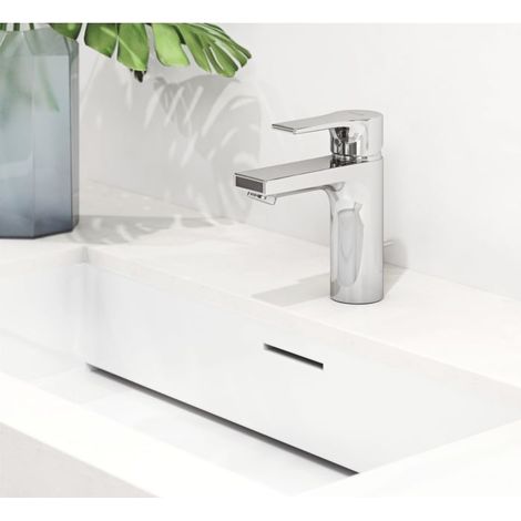 KLUDI ZENTA SL Waschtisch-Einhandmischer 100mm Ablaufgarnitur chrom (1/5)