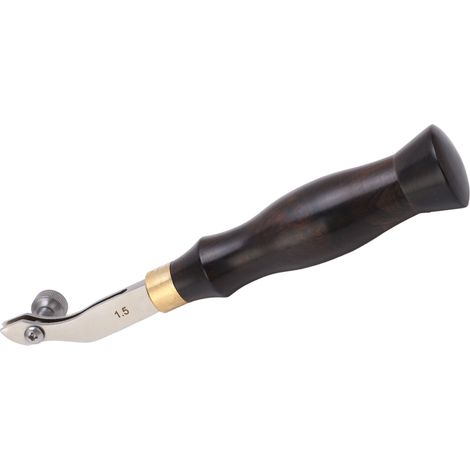 Poinçon à cuir manuel en acier inoxydable avec manche en bois - Outil de marquage 1,5 mm pour artisanat et projets DIY (1/5)