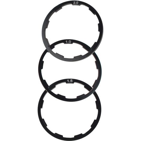 BEBUSINGOTO mm + 1,5 mm + 2 mm Nabendistanzstück, hochbelastbare Unterlegscheibe zur Justierung von Fahrradkurbeln, Schwungrädern, Rennrädern und Mountainbikes (1/3)
