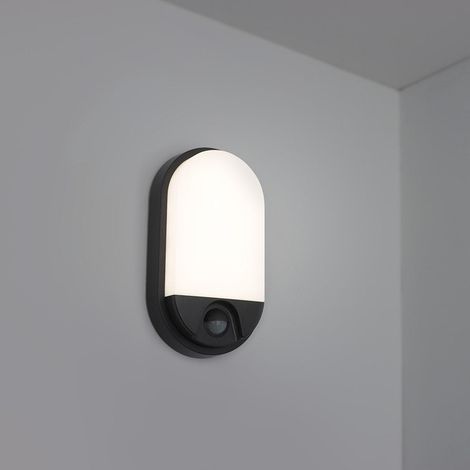LED Feuchtraumleuchte 10W 4000K anthrazit mit Bewegungsmelder (1/5)