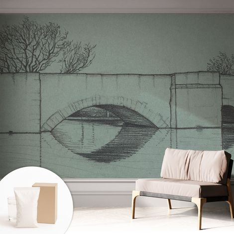 Carta Da Parati Con Design Moderno - Per Rinnovamento Rapido - Non-Woven - Per Interni Moderni Ponte ad arco 312x219 cm (1/5)