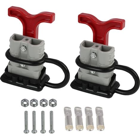 2 Pièces Connecteurs de Batterie Rapide 50A 6AWG, Connecteur/Déconnexion Rapide pour Câbles de 12-6AWG,pour Moteurs de Pêche à la Traîne, Voitures, Bateaux - avec Poignée Ergonomique (1/5)