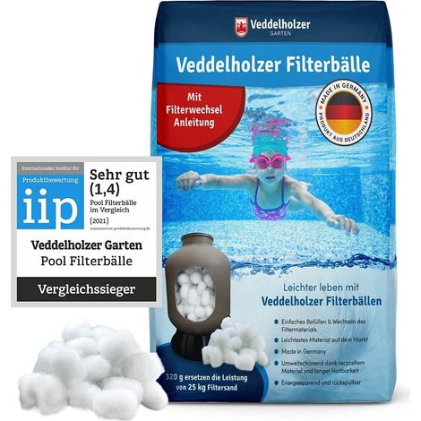 Boule filtrante Piscine - Le matériau Le Plus léger pour la Meilleure Performance - remplace 25 kg de Sable filtrant Sable de Quartz - Accessoires de Piscine - Balle filtrante Piscine (1/5)