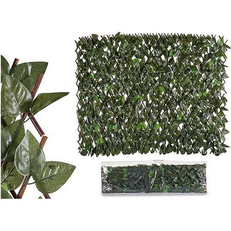 Brise-vue pour balcon en haie artificielle, feuilles bicolores, 1 x 2 m
