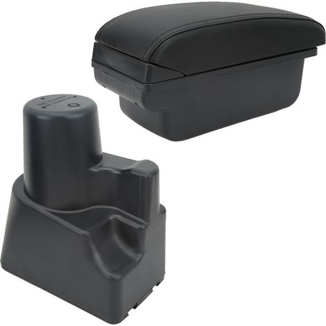 Console centrale accoudoir boîte de rangement avec 3 ports USB, lumière LED ambiante, double couche réglable, remplacement pour Kia Picanto (1/5)
