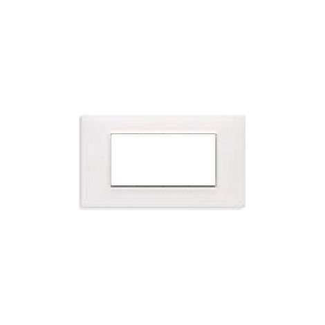 Vimar plana placca 4 moduli tecnopolimero colore  bianco 14654.01