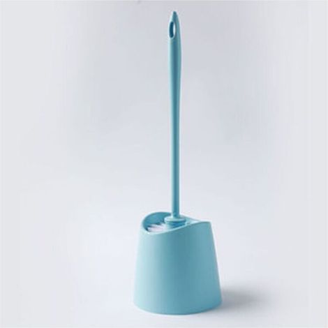 Standard Toilet Brush, PP Material, Black Brush, BPA Free, Blue, Size 41.5 x 12 cm (1/5)