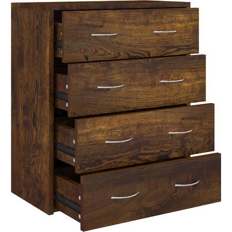 Maison Exclusive - Credenza con 4 Cassetti 60x30,5x71 cm Rovere fumo