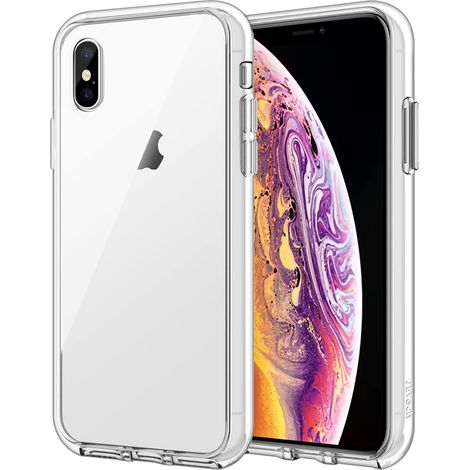 CUSTODIA IN SILICONE PER IPHONE XS/X 5.8' TRASPARENTE E SOLIDA (1/5)