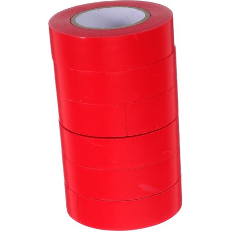 6 rouleaux électriques PVC rouge auto-adhésif résistant à (1/5)