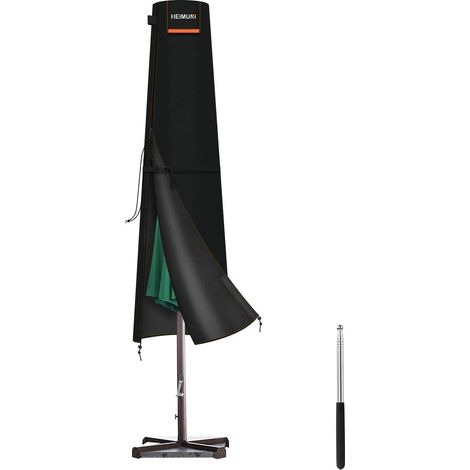 Schutzhülle für Ampelschirm 195cm, wetterfest, UV-beständig, 420D Oxford (1/5)